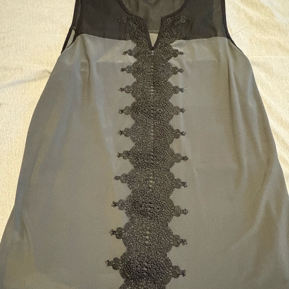 Maurices Black and Gray Lace Sleeveless Top